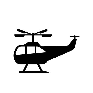 Helikopter simgesi. Trendy helikopter logo kavramı ulaşım koleksiyonundan beyaz arka plan üzerinde. Web uygulamaları, mobil uygulamalar ve basılı medya kullanım için uygundur..