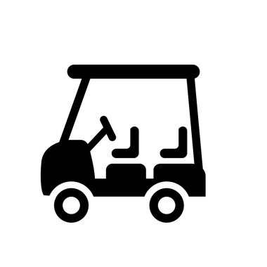 Golf cart simgesi. Trendy Golf arabası logo kavramı ulaşım koleksiyonundan beyaz arka plan üzerinde. Web uygulamaları, mobil uygulamalar ve basılı medya kullanım için uygundur..