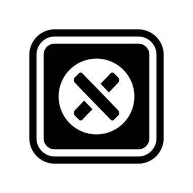 Simge iptal. Kullanıcı arayüzü ve Web gezinti koleksiyonundan beyaz arka plan üzerinde trendy iptal logo kavramı. Web uygulamaları, mobil uygulamalar ve basılı medya kullanım için uygundur..