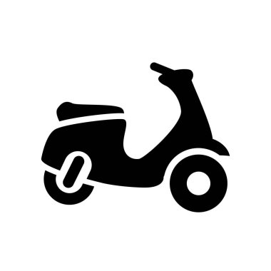 Scooter simgesi. Trendy Scooter logo kavramı ulaşım koleksiyonundan beyaz arka plan üzerinde. Web uygulamaları, mobil uygulamalar ve basılı medya kullanım için uygundur..