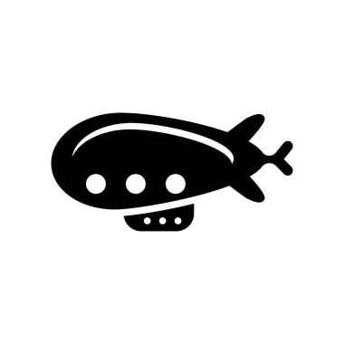 Zeppelin simgesi. Trendy Zeppelin logo kavramı ulaşım koleksiyonundan beyaz arka plan üzerinde. Web uygulamaları, mobil uygulamalar ve basılı medya kullanım için uygundur..