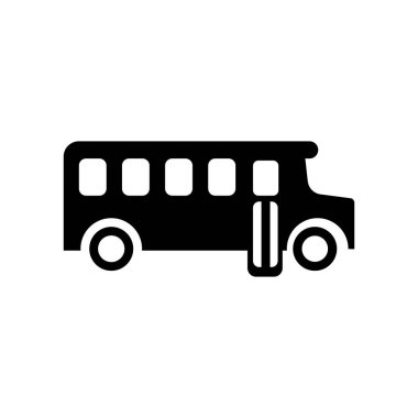 Okul otobüsü simgesi. Trendy okul otobüs logo kavramı ulaşım koleksiyonundan beyaz arka plan üzerinde. Web uygulamaları, mobil uygulamalar ve basılı medya kullanım için uygundur..