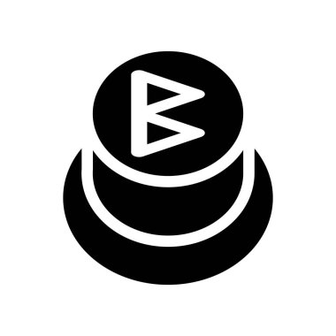 Bluetooth simgesi. Kullanıcı arayüzü ve Web gezinti koleksiyonundan beyaz arka plan üzerinde trendy Bluetooth logosu kavramı. Web uygulamaları, mobil uygulamalar ve basılı medya kullanım için uygundur..