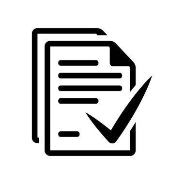 Kontrol simgesi. Kullanıcı arayüzü ve Web gezinti koleksiyonundan beyaz arka plan üzerinde trendy Checked logo kavramı. Web uygulamaları, mobil uygulamalar ve basılı medya kullanım için uygundur..