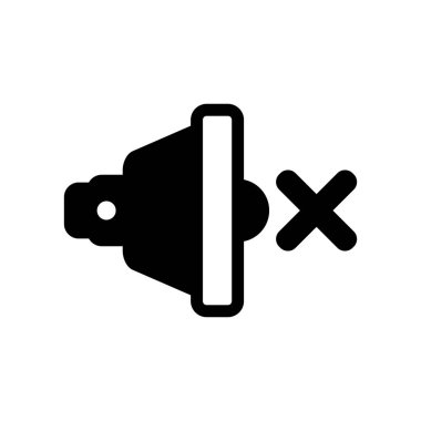 Sessiz simgesi. Kullanıcı arayüzü ve Web gezinti koleksiyonundan beyaz arka plan üzerinde trendy sessiz logo kavramı. Web uygulamaları, mobil uygulamalar ve basılı medya kullanım için uygundur..