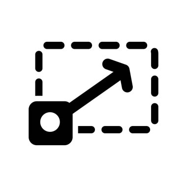 Simgesini yeniden boyutlandırın. Kullanıcı arayüzü ve Web gezinti koleksiyonundan beyaz arka plan üzerinde trendy Resize logo kavramı. Web uygulamaları, mobil uygulamalar ve basılı medya kullanım için uygundur..