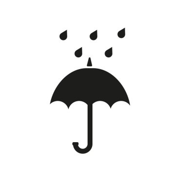 Yağmur simgesi. Trendy yağmur logo kavramı hava koleksiyonundan beyaz arka plan üzerinde. Web uygulamaları, mobil uygulamalar ve basılı medya kullanım için uygundur..