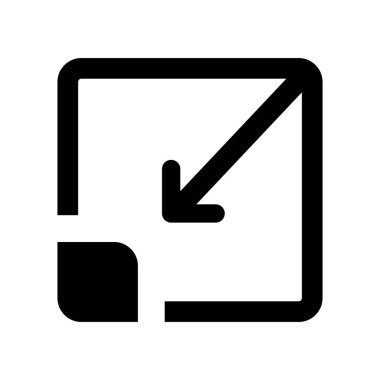 Simge simge durumuna küçültün. Kullanıcı arayüzü ve Web gezinti koleksiyonundan beyaz arka plan üzerinde trendy simge durumuna küçült logo kavramı. Web uygulamaları, mobil uygulamalar ve basılı medya kullanım için uygundur..