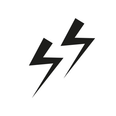 Yıldırım ikonuna. Trendy yıldırım logo kavramı hava koleksiyonundan beyaz arka plan üzerinde. Web uygulamaları, mobil uygulamalar ve basılı medya kullanım için uygundur..