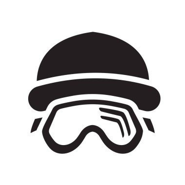 Kar gözlüğü simgesi. Trendy kar gözlüğü logo kavramı kış koleksiyonundan beyaz arka plan üzerinde. Web uygulamaları, mobil uygulamalar ve basılı medya kullanım için uygundur..