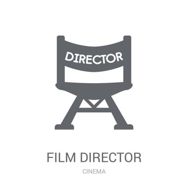 Film yönetmen simgesi. Trendy Film yönetmen logo kavramı sinema koleksiyonundan beyaz arka plan üzerinde. Web uygulamaları, mobil uygulamalar ve basılı medya kullanım için uygundur..