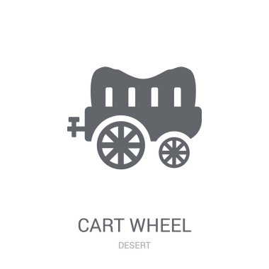 Arabası tekerlek simgesi. Trendy arabası tekerlek logo kavramı çöl koleksiyonundan beyaz arka plan üzerinde. Web uygulamaları, mobil uygulamalar ve basılı medya kullanım için uygundur..
