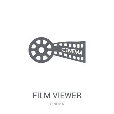 Film izleyici simgesi. Trendy Film Görüntüleyici logo kavramı sinema koleksiyonundan beyaz arka plan üzerinde. Web uygulamaları, mobil uygulamalar ve basılı medya kullanım için uygundur..
