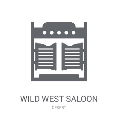 wild west Saloon icon. Trendy wild west Saloon logo concept on white background from Desert collection. Suitable for use on web apps, mobile apps and print media. clipart