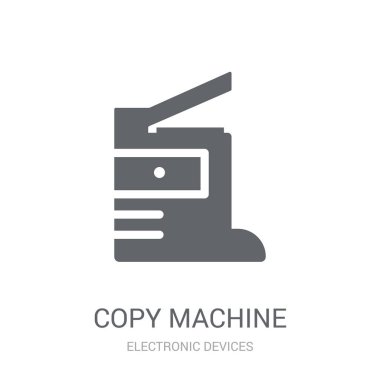 Kopya makine simgesi. Trendy kopya makine logo kavramı elektronik cihazlar koleksiyonundan beyaz arka plan üzerinde. Web uygulamaları, mobil uygulamalar ve basılı medya kullanım için uygundur..