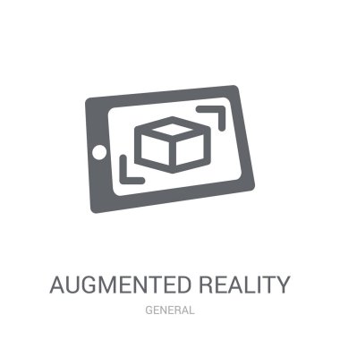 Artırılmış gerçeklik simgesi. Trendy artar gerçeklik logo kavramı genel koleksiyonundan beyaz arka plan üzerinde. Web uygulamaları, mobil uygulamalar ve basılı medya kullanım için uygundur..