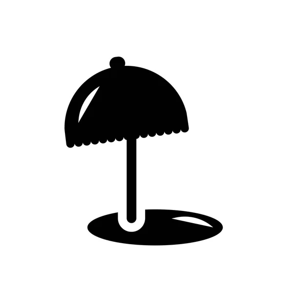 Beach Umbrella Ikonra Divatos Beach Logó Gyűjtőfogalom Fehér Háttér Nyári — Stock Vector