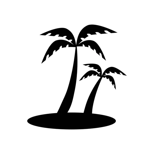 Isla Con Icono Palmeras Isla Moda Con Concepto Logotipo Palmeras — Archivo Imágenes Vectoriales