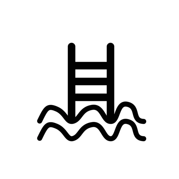 Zwembad Pictogram Trendy Zwembad Logo Concept Witte Achtergrond Van Zomercollectie — Stockvector