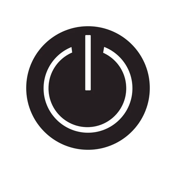 Ícone Botão Energia Conceito Logotipo Botão Power Moda Fundo Branco — Vetor de Stock