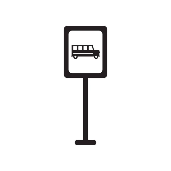 Przystanek Autobusowy Ikona Znak Modny Przystanek Autobusowy Znak Koncepcja Logo — Wektor stockowy
