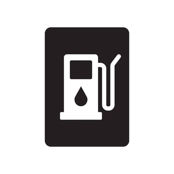 Benzin Işareti Simgesi Trendy Benzin Işareti Logo Kavramı Trafik Işaretleri — Stok Vektör