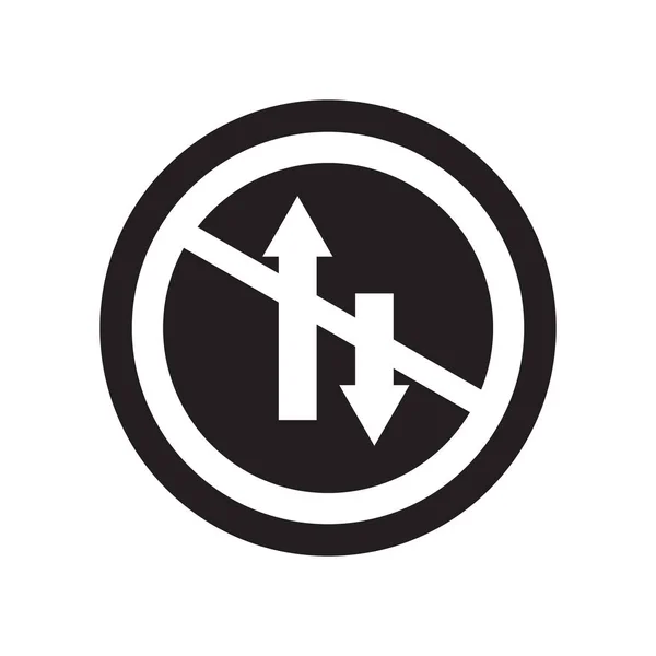 One Way Teken Pictogram Trendy Unidirectionele Teken Logo Concept Witte — Stockvector