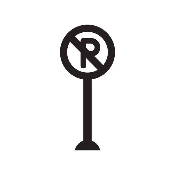 Знака Парковки Концепция Логотипа Знака Стоянка Запрещена Белом Фоне Коллекции — стоковый вектор