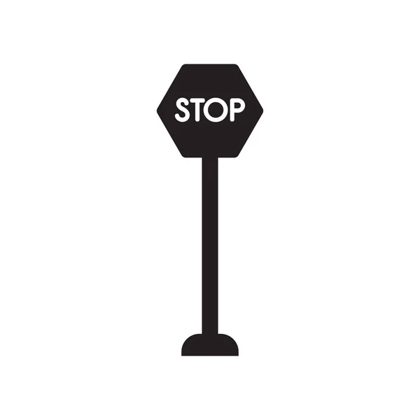 Detener Signo Icono Concepto Logotipo Trendy Stop Sign Sobre Fondo — Archivo Imágenes Vectoriales