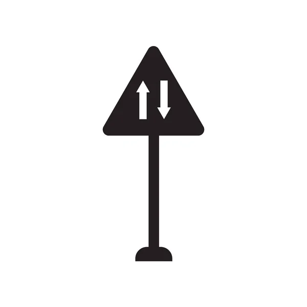 Icono Señal Camino Trendy Way Road Sign Logo Concept White — Archivo Imágenes Vectoriales