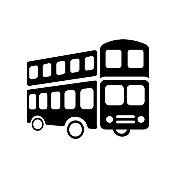 Значок Двухэтажного Автобуса Trendy Double Ducker Bus Logo Concept White — стоковый вектор