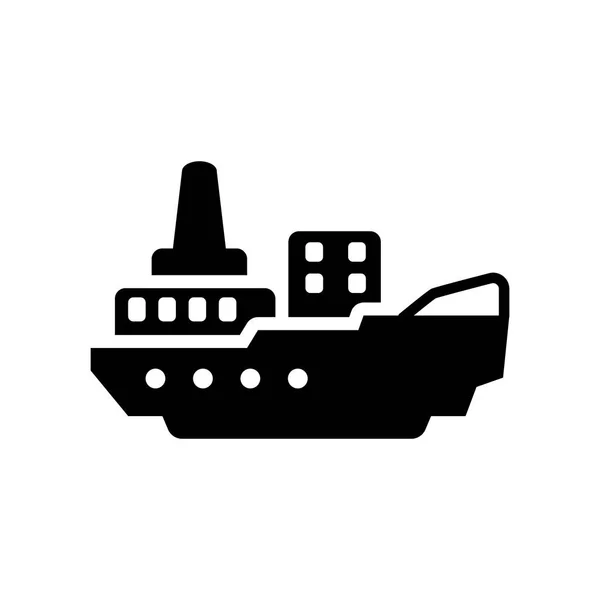Jégtörő Hajó Ikonra Trendi Jégtörő Hajó Embléma Koncepció Fehér Háttér — Stock Vector