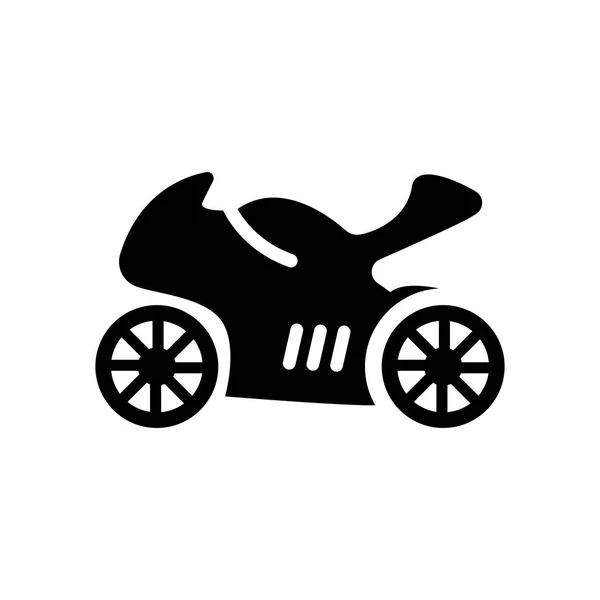 Motosiklet Simgesi Trendy Motosiklet Logo Kavramı Ulaşım Koleksiyonundan Beyaz Arka — Stok Vektör