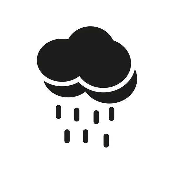 着実な雨アイコン トレンディな着実な雨天気コレクションから白地ロゴのコンセプト Web アプリ 携帯アプリ 印刷媒体での使用に適しています — ストックベクタ
