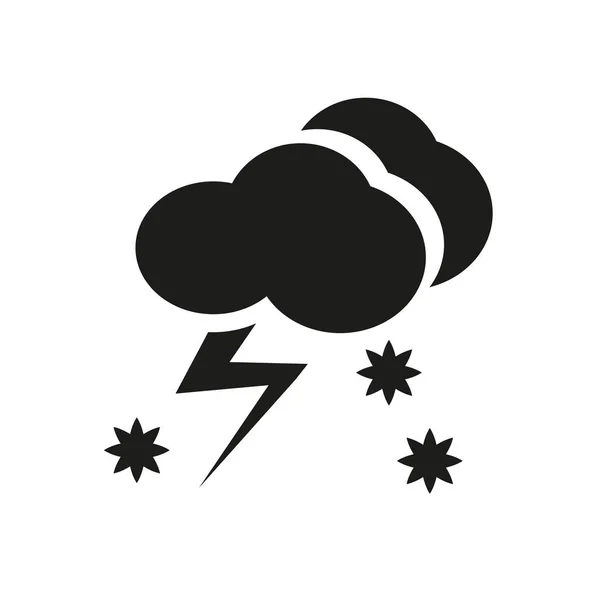 Ícone Thundersnow Conceito Logotipo Thundersnow Moda Fundo Branco Coleção Weather —  Vetores de Stock