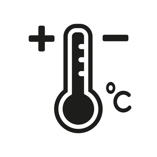 Temperatursymbol Trendiges Temperatur Logo Konzept Auf Weißem Hintergrund Aus Der — Stockvektor