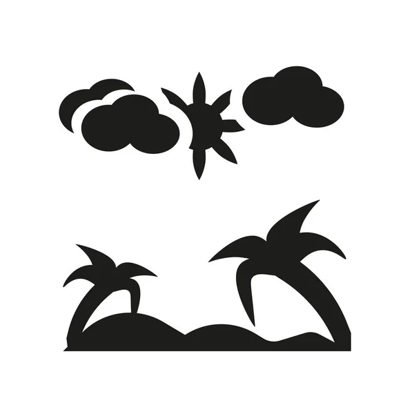 Icône Climat Subtropical Concept Tendance Logo Climat Subtropical Sur Fond — Image vectorielle