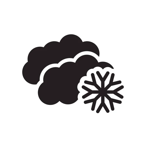 Snöiga Ikonen Trendiga Snöiga Logotyp Koncept Vit Bakgrund Från Vinterkollektionen — Stock vektor