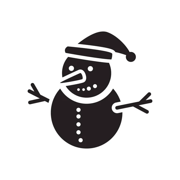 Икона Снеговика Теплая Концепция Логотипа Snowman Белом Фоне Зимней Коллекции — стоковый вектор