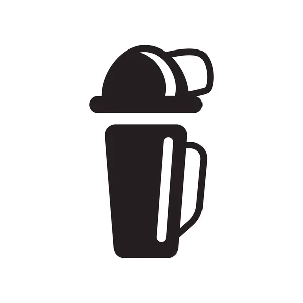 Themos Icono Del Frasco Concepto Logotipo Trendy Themos Flask Sobre — Vector de stock