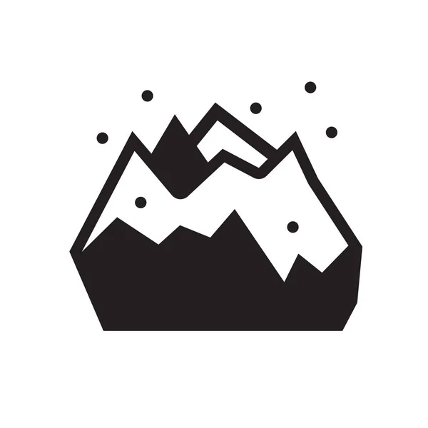Snöiga Berget Ikon Trendiga Snöiga Berg Logotyp Koncept Vit Bakgrund — Stock vektor