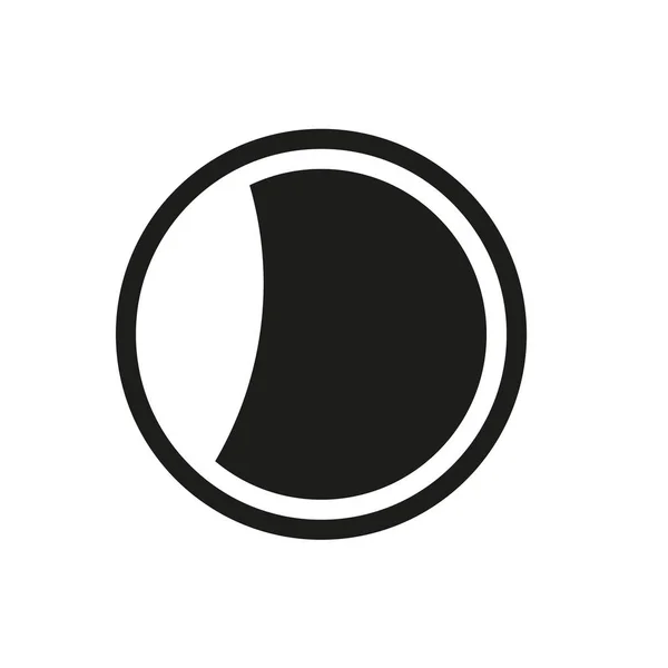 Waning Moon Ikona Modny Waning Moon Koncepcja Logo Białym Tle — Wektor stockowy