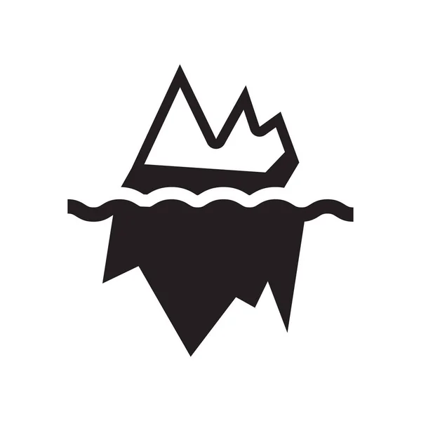 Icono Iceberg Concepto Logotipo Moda Iceberg Sobre Fondo Blanco Colección — Archivo Imágenes Vectoriales