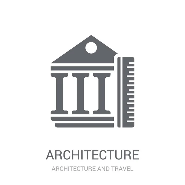 Icono Arquitectura Concepto Logotipo Trendy Architecture Sobre Fondo Blanco Colección — Vector de stock