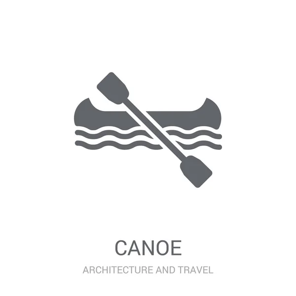 Icono Canoa Concepto Logotipo Trendy Canoe Sobre Fondo Blanco Colección — Vector de stock