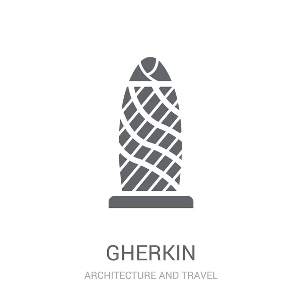 Ícone Gherkin Conceito Logotipo Gherkin Moda Fundo Branco Coleção Arquitetura —  Vetores de Stock