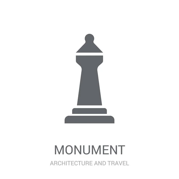 Icono Del Monumento Concepto Logotipo Trendy Monument Sobre Fondo Blanco — Vector de stock