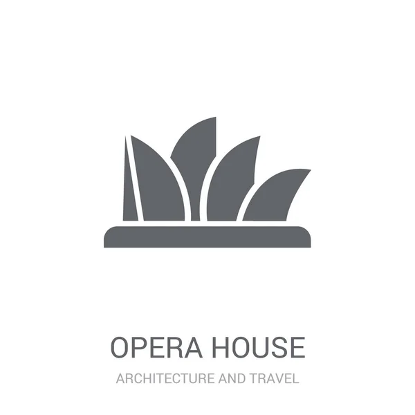 Icône Opéra Concept Logo Opéra Branché Sur Fond Blanc Collection — Image vectorielle