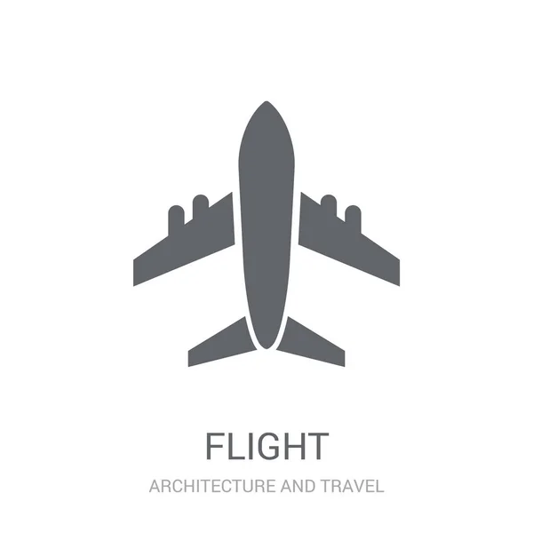 Flight Icon Trendy Flight Logo Concept White Background Architecture Travel — Stock Vector