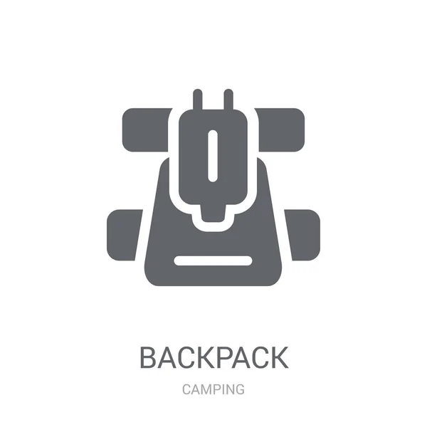 Pictograma Rucsac Conceptul Logo Ului Trendy Backpack Fundal Alb Din — Vector de stoc